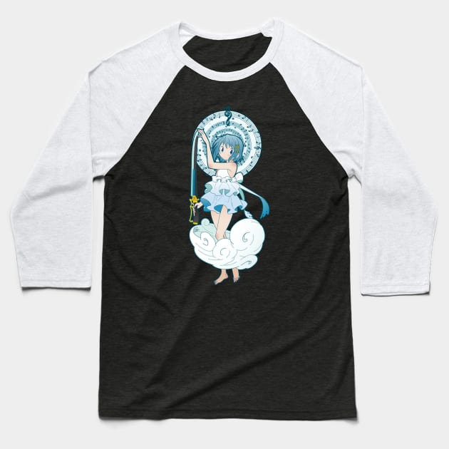 Sayaka Miki - Nouveau edit Baseball T-Shirt by YueGraphicDesign